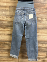 NEW H&M Mama Maternity Straight High Rib Jeans Blue sz Small