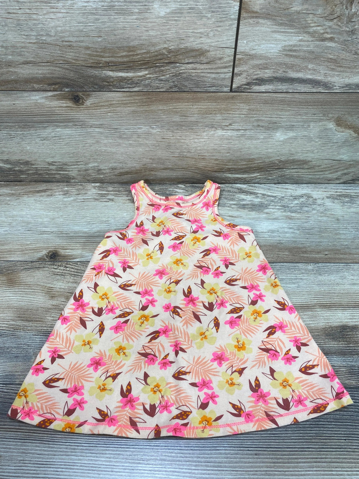 Cat & Jack Floral Tank Dress Pink sz 18m - Me 'n Mommy To Be