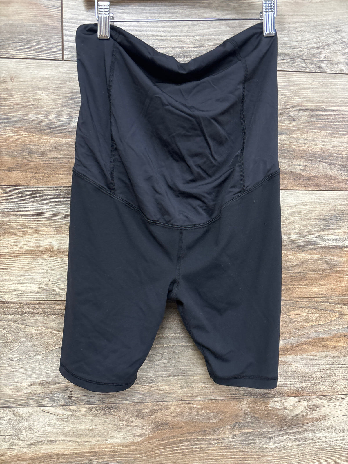 Isabel Maternity Crossover Panel Active Shorts Black sz Medium
