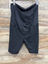 Isabel Maternity Crossover Panel Active Shorts Black sz Medium