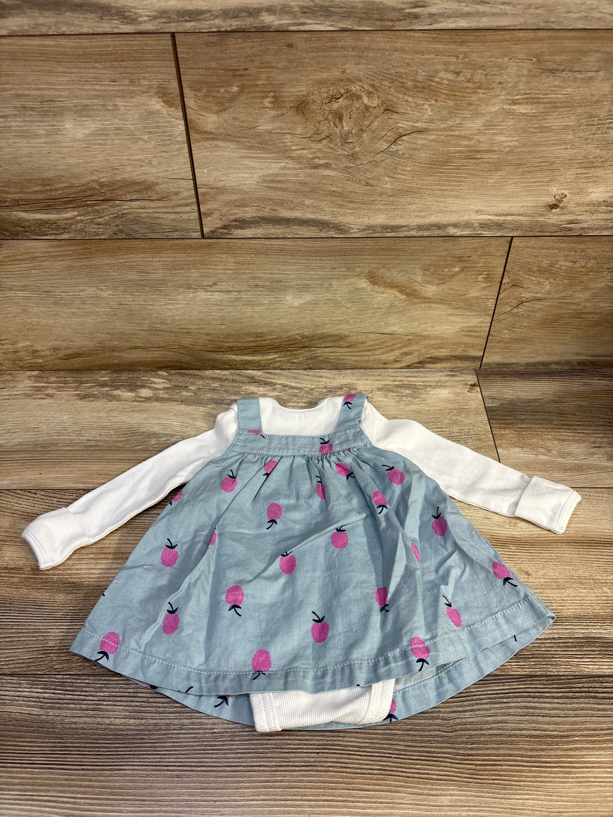 Just One You 2pc Long Sleeve Bodysuit & Skirtall Set White sz 3m