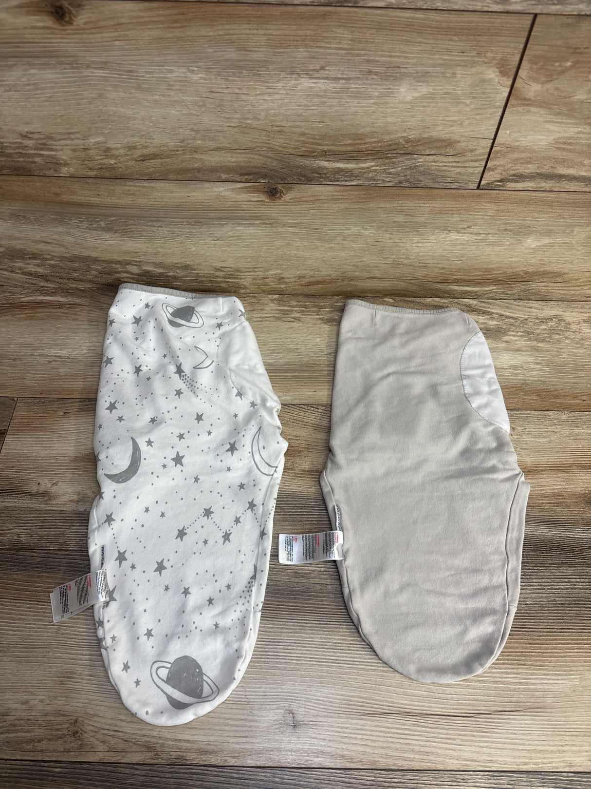 Gllquen Baby 2pk Space Swaddle Wraps White sz 0-3m