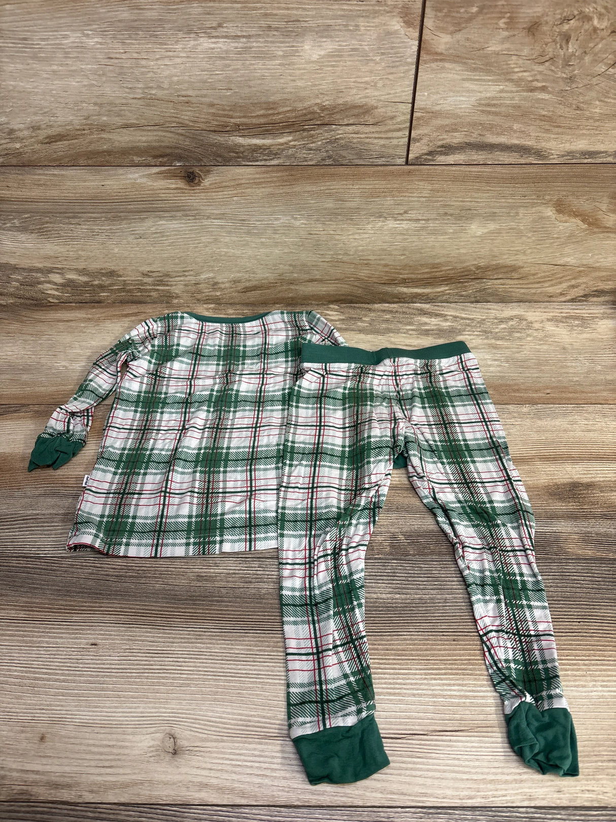 Little Sleepies Holly Plaid 2pc Pajama Set Green sz 12-18m