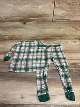 Little Sleepies Holly Plaid 2pc Pajama Set Green sz 12-18m