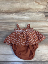 Just One You Floral Bodysuit Dress Brown sz 3m