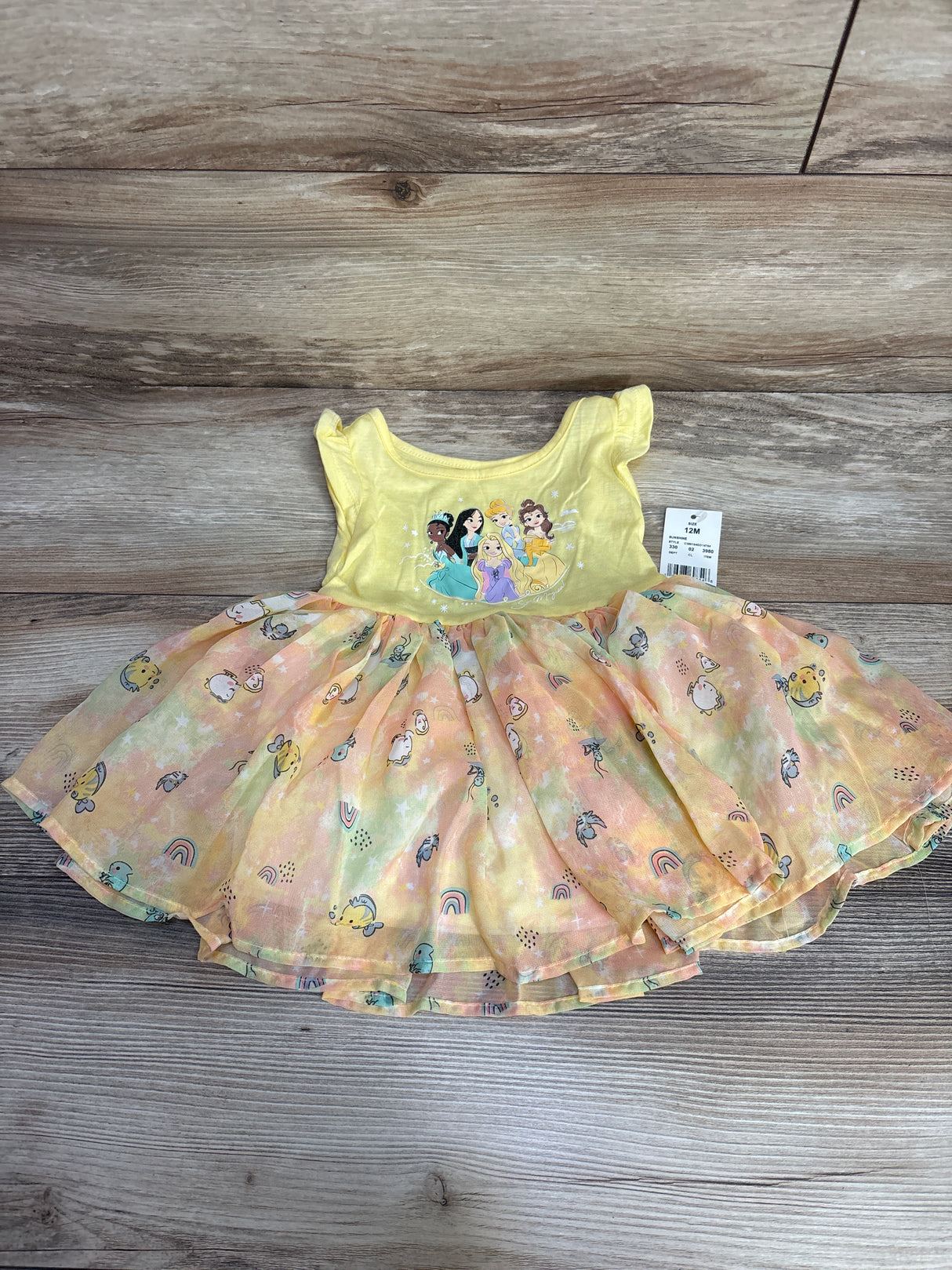 NEW Disney Princess Character Tutu Dress Yellow sz 12m