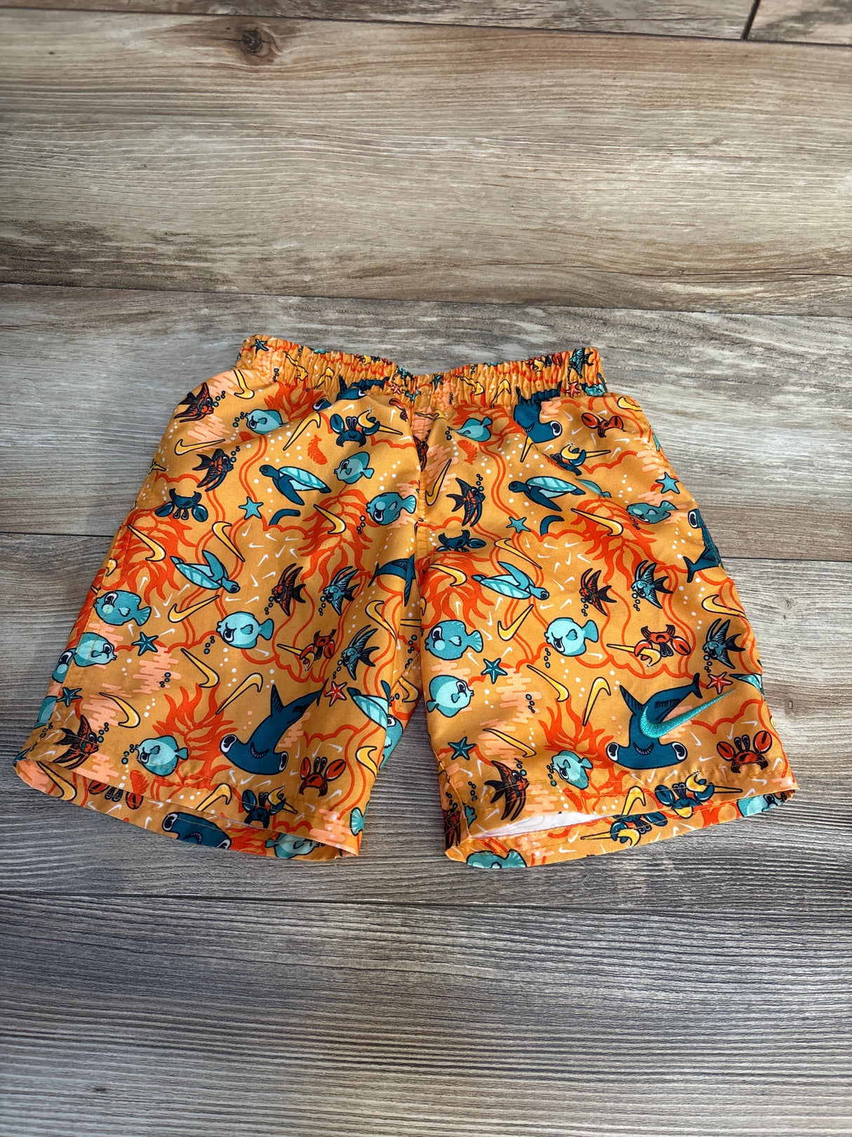 Nike Boy's Sea Friends Lap Swim Trunks in Kumquat sz 4T