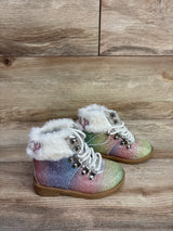 NEW Juicy Couture Sierra Vista Metallic Boots Rainbow sz 6c