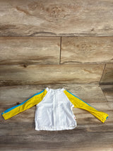 SwimZip Long Sleeve zip-Up Rash Guard Shirt White sz 12m