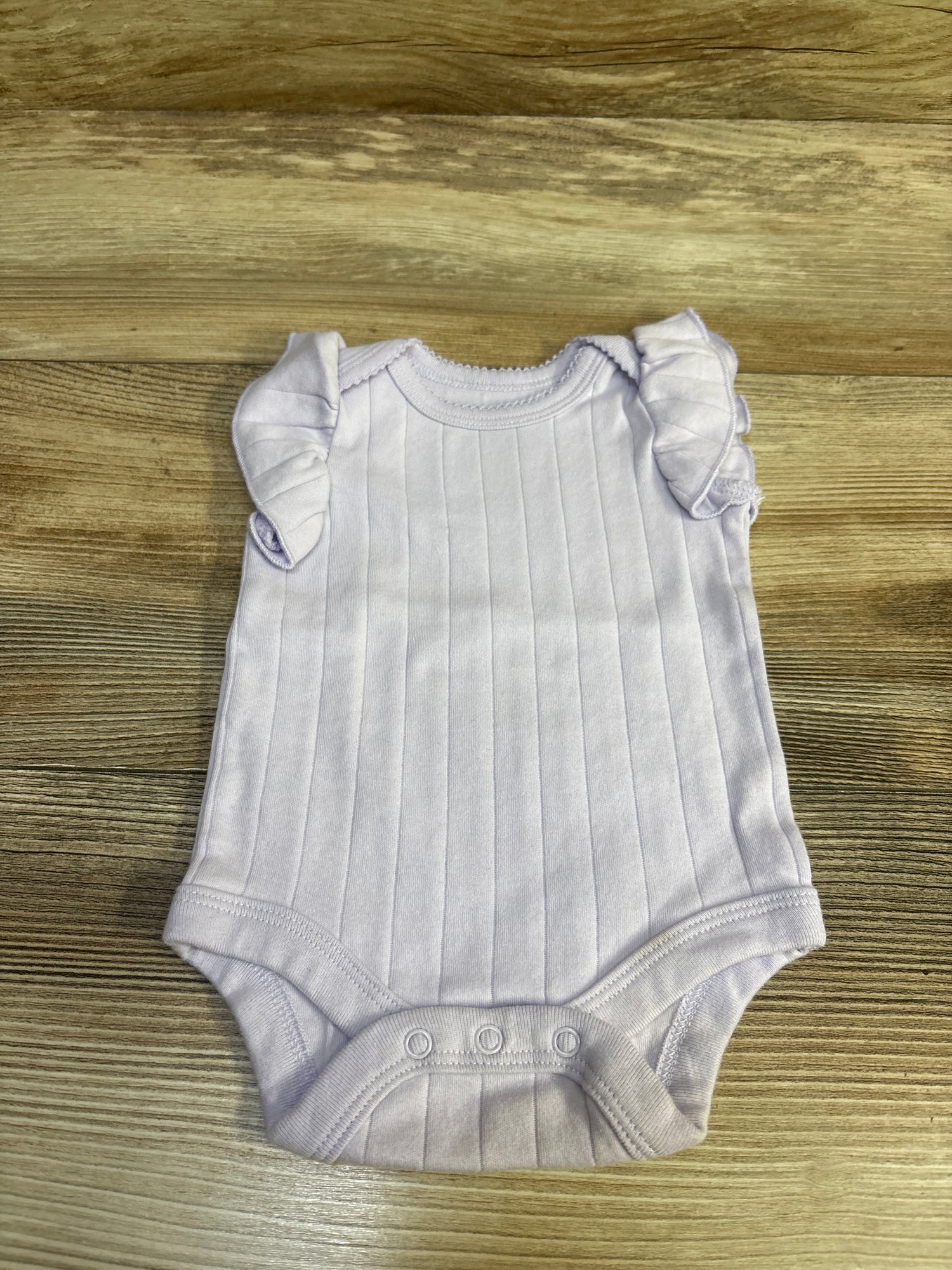 Member's Mark Flutter Sleeve Bodysuit Purple sz Newborn