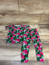 Little Bum Bums 2pc Bamboo Pajama Set Green sz 2T