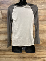 NEW Isabel Maternity Boo Crew Raglan Shirt Grey sz Medium