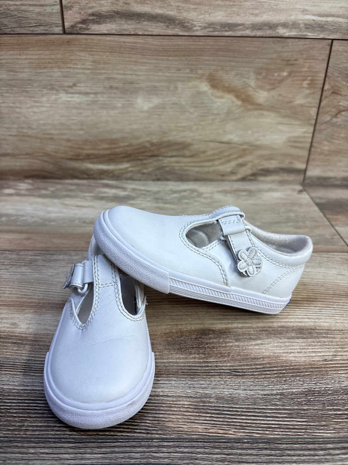 Keds Kids Daphne Leather Sneakers White sz 7c