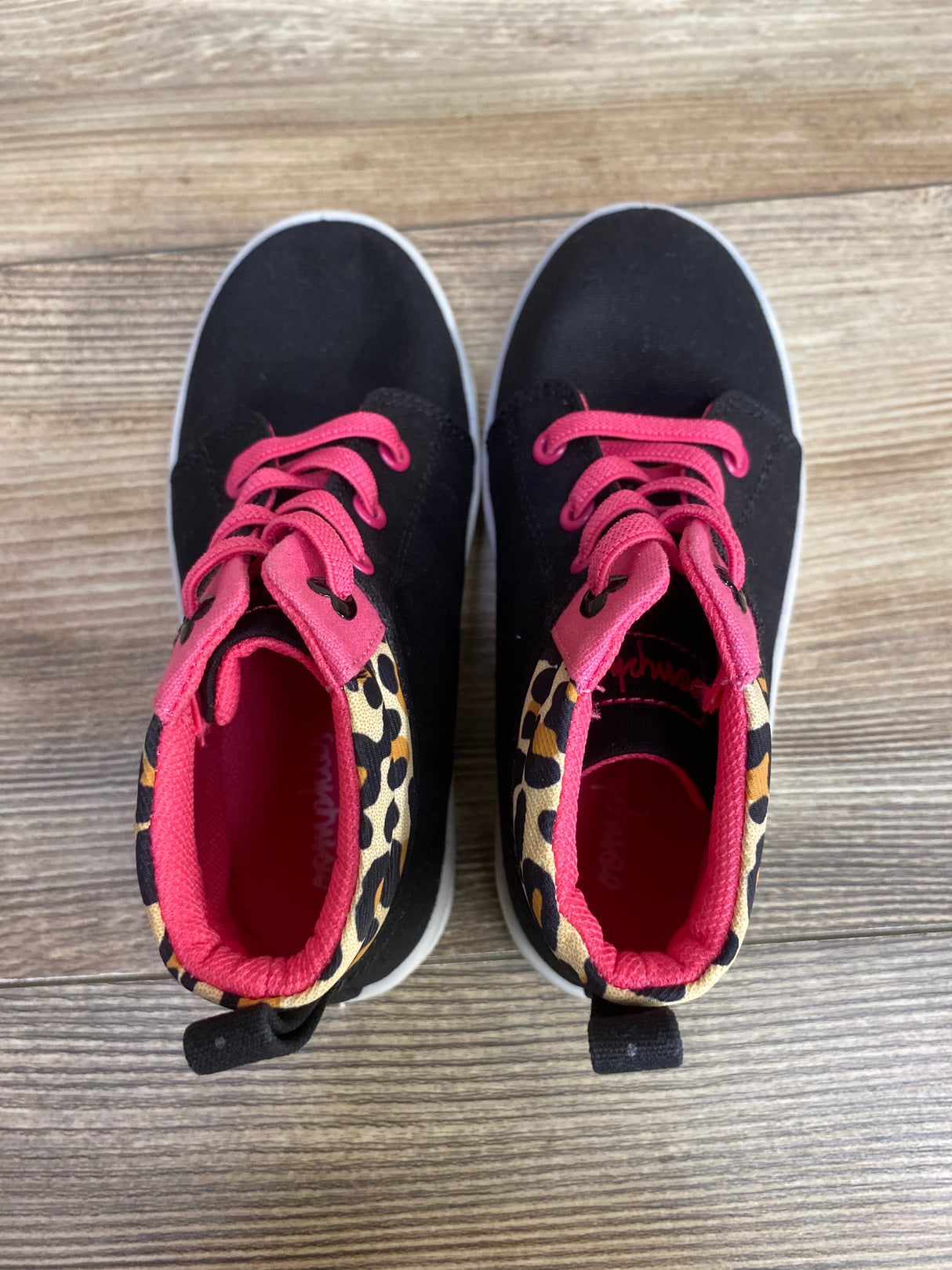 NEW Oomphies Sam G Slip-On Sneakers Black/Cheetah sz 10c