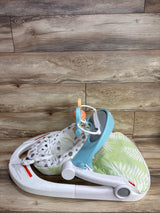 Fisher-Price Baby Deluxe Sit-Me-Up Floor Seat with Toy Bar - Snow Leopard