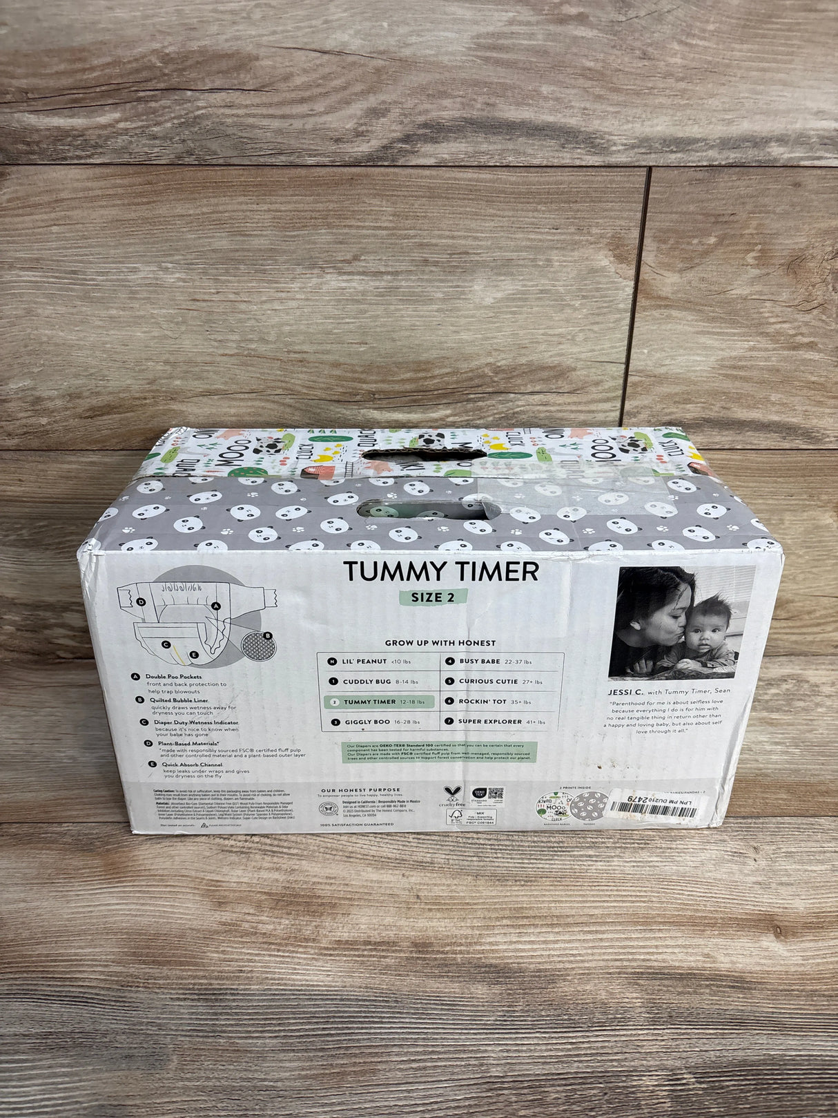 NEW Honest Company Clean Conscious Diapers, Size 2 72ct.