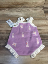 NEW Cat & Jack Bunny Knit Tank Romper Purple sz Newborn