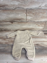 Baby Gear Bear Print Sherpa Coverall Beige sz 0-3m