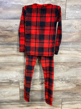 Cat & Jack 2pc Velour Buffalo Plaid Pajama Set Red sz 4T
