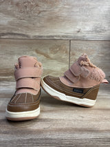 H&M Waterproof High Top Faux Fur Lined Winter Boots, Brown/Pink sz 5.5c