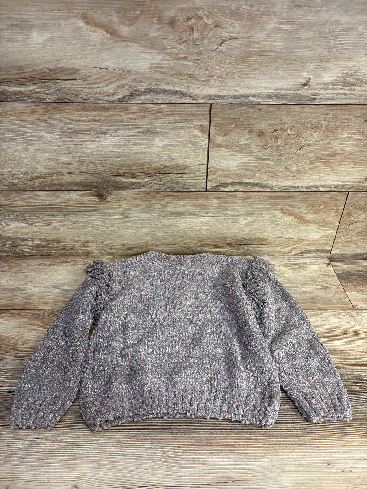 NEW Jessica Simpson Neppy Chenille Fringe Sweater Grey sz 5T