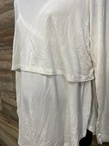 Nursing Top White Shirt sz XL