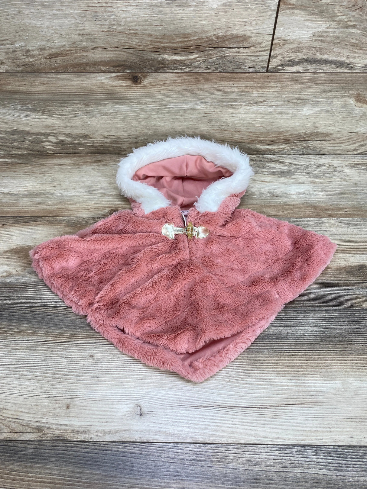 Little Lass Hooded Poncho Pink sz 12m