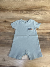 Chick Pea Ribbed Shortie Romper Blue sz 3-6m