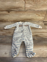 Child of Mine Little Brother Blanket Sleeper White sz 3-6m