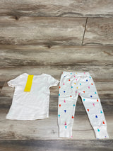 NEW Old Navy 2pc Let's Party! Pajama Set Cream sz 18-24m