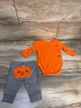 Carter's 2pc My First Halloween Bodysuit & Pants Set Orange sz 3m
