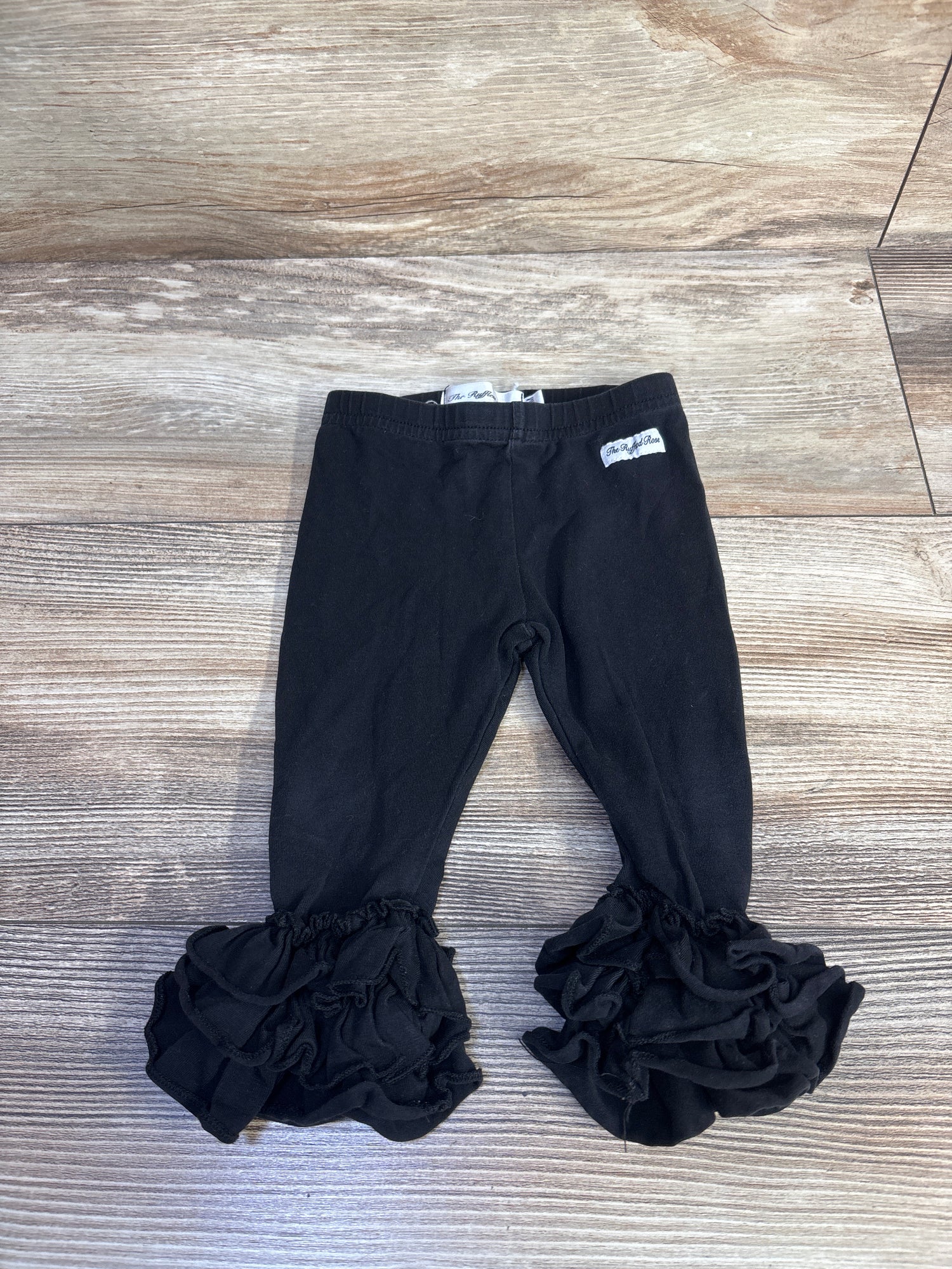 The Ruffled Rose Leggings Black sz 12m