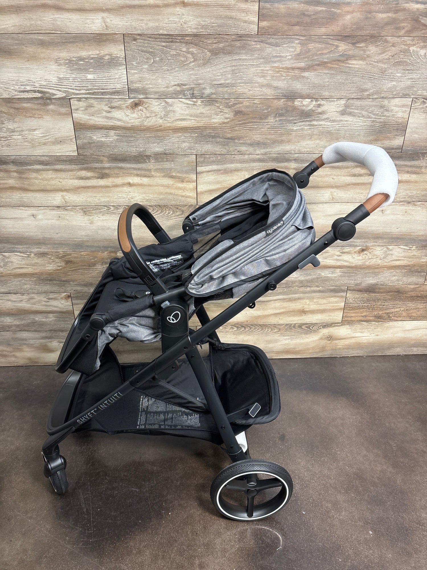 NEW Evenflo Shyft Intuiti Travel System with Revolve180 LiteMax NXT Car Seat, Fossil Gray