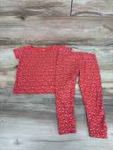Carter's 2pc Floral Pajama Set Coral sz 2T