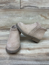 Happily Grey Perforated Fashion Boots Pink sz 8c