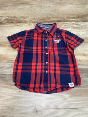 Free Planet Plaid Button Up Shirt Red sz 3T - Me n Mommy To Be