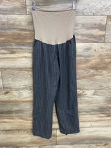 A Pea In The Pod Full Panel Striped Maternity Pants Grey sz Large