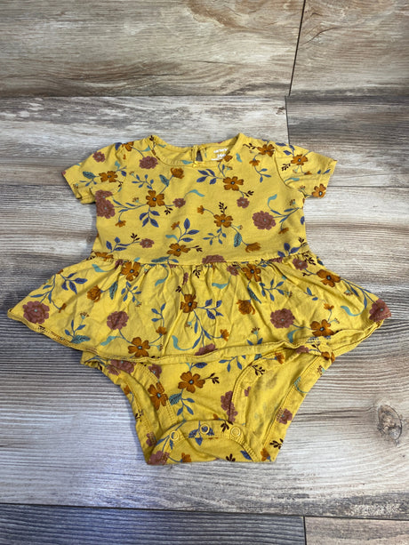 Carter's Floral Peplum Bodysuit Gold sz 24m - Me n Mommy To Be