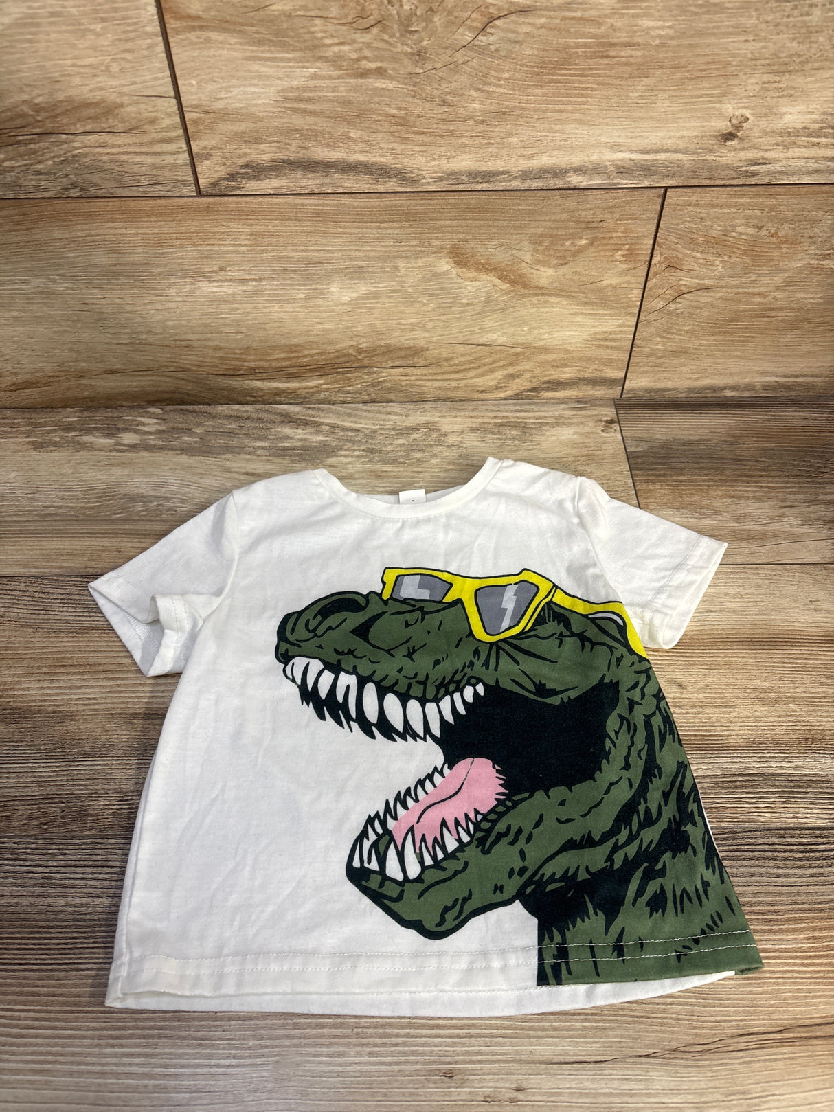 Shein Dinosaur Shirt White sz 4T