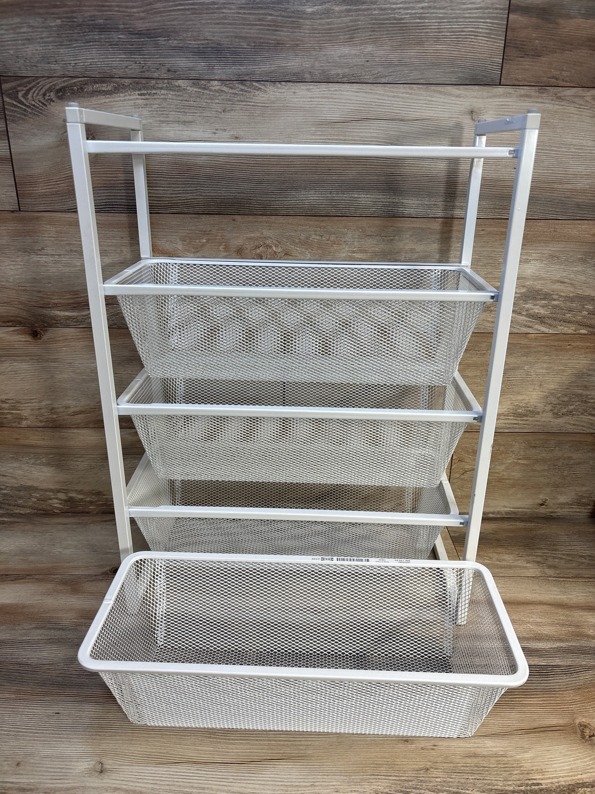IKEA JONAXEL Metal Storage Baskets, White 4-Teir
