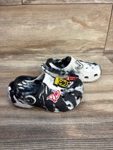 Crocs Classic Grey Marbled Clogs w/ Jibbitz sz 9c - Me n Mommy To Be