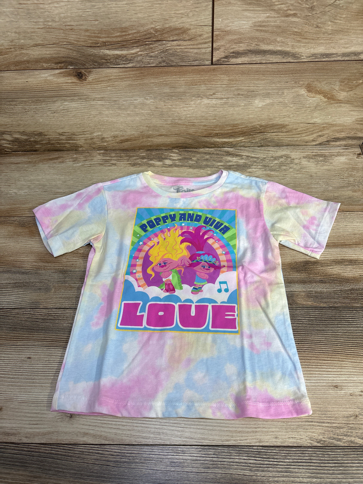 Trolls Tie-Dye Poppy & Uiua Love Shirt Multicolored sz 4-5T
