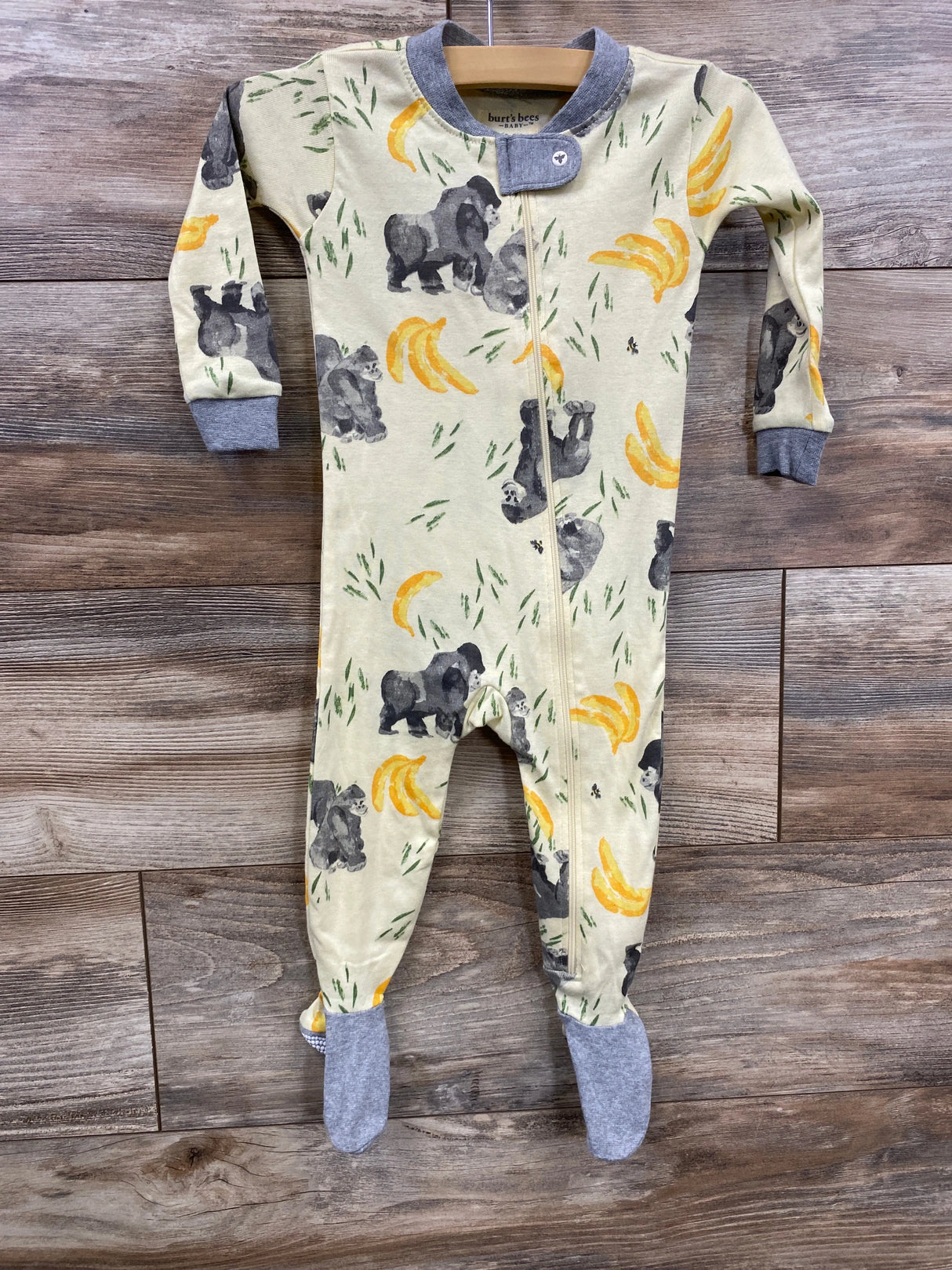 Burt's Bees Organic Gorilla Sleeper Yellow sz 6-9m