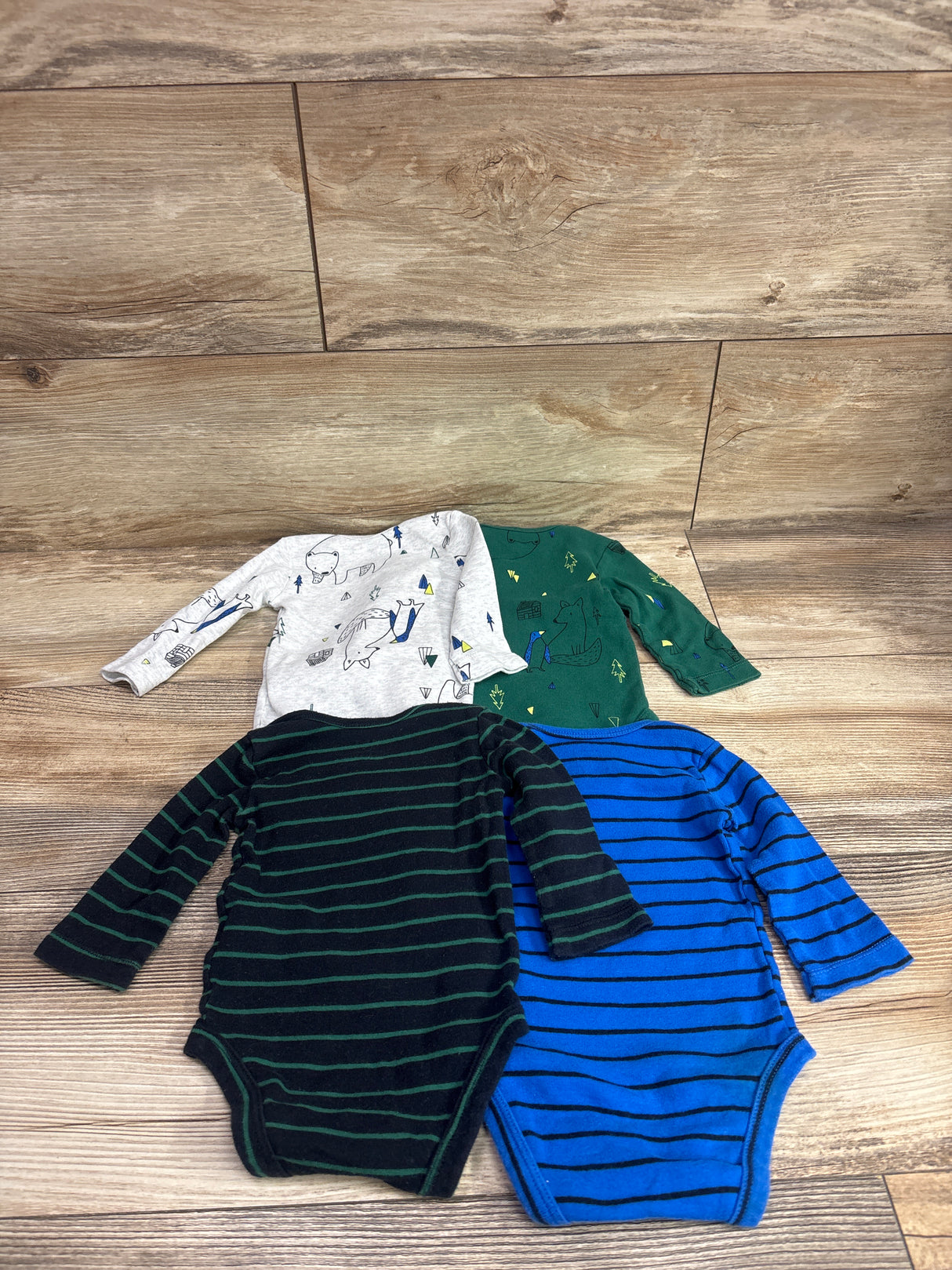 Carter's 4pk Bodysuit Set Green sz 3m