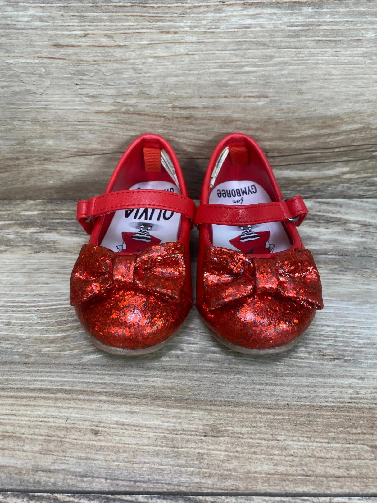 Gymboree x Olivia Glitter Ballet Flats Red Sz 4c