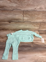 NEW Cat & Jack 2pc Waffle Knit Shirt & Pants Mint sz Newborn