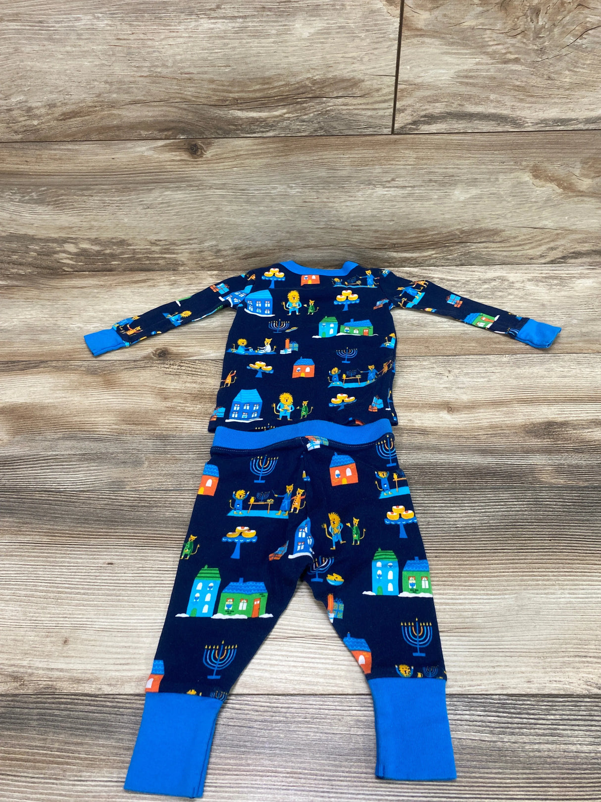 Wondershop 2pc Hanukkah Pajama Set Blue sz 12m