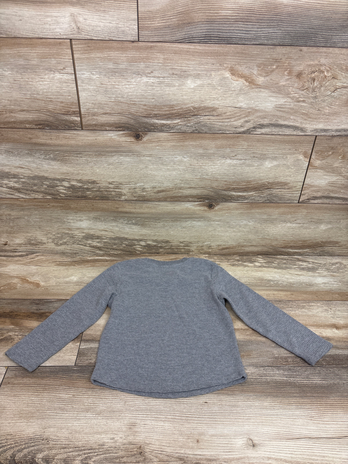Cat & Jack Ribbed Long Sleeve Shirt Grey sz 4T