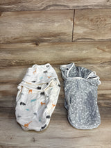 Aden + Anais Velour Swaddle Wrap 2pk Grey sz 0-3m