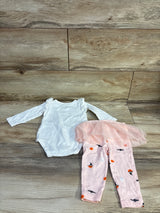 Carter's 2pc So Cute It's Scary Bodysuit & Skeggings White sz 9m